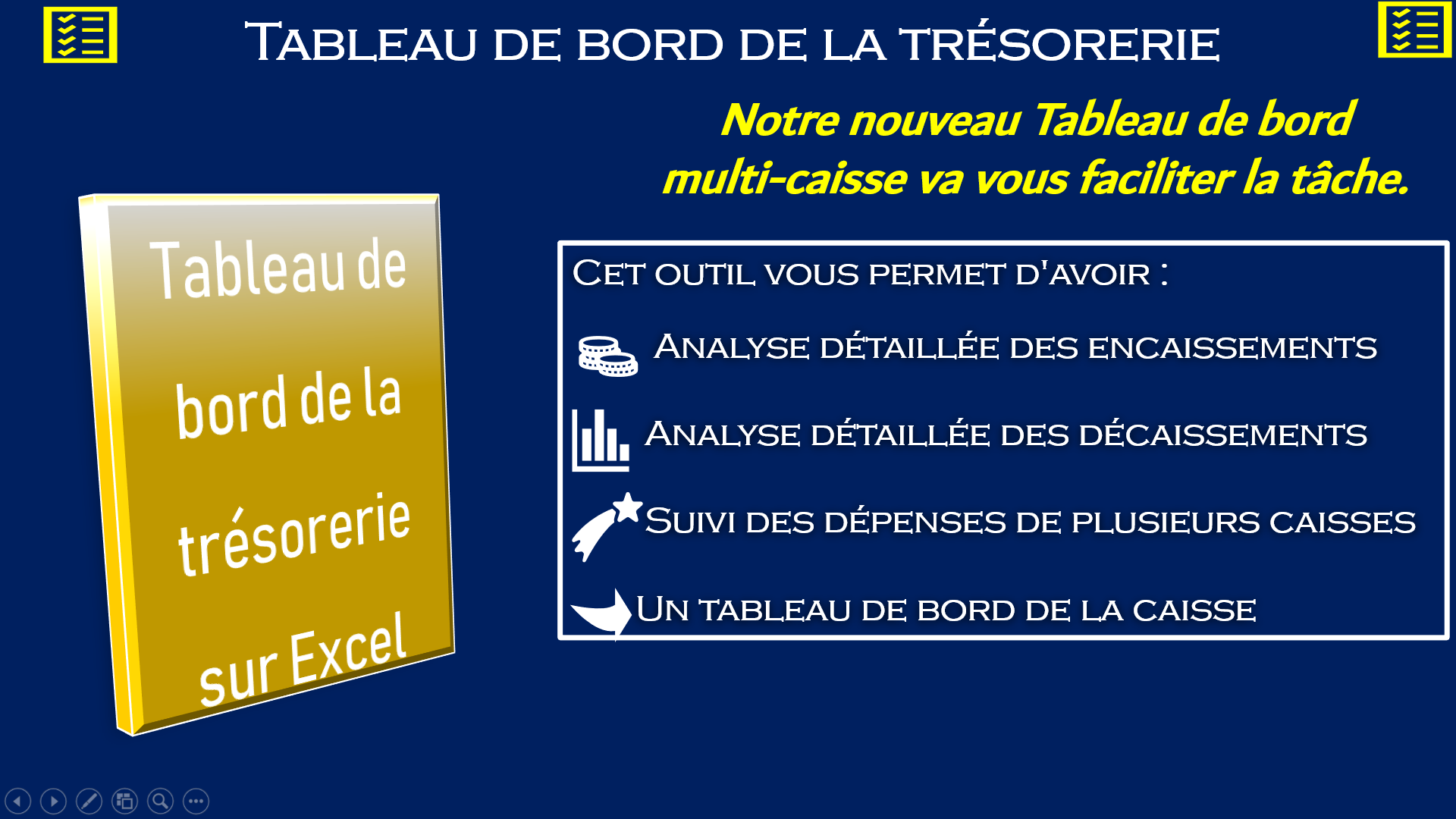 Tableau de bord multi-caisse avec Excel